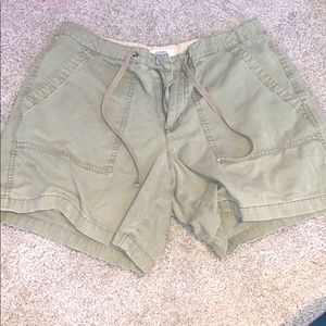 Green cargo shorts
